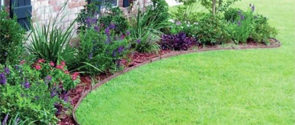 Houten afboording tuin