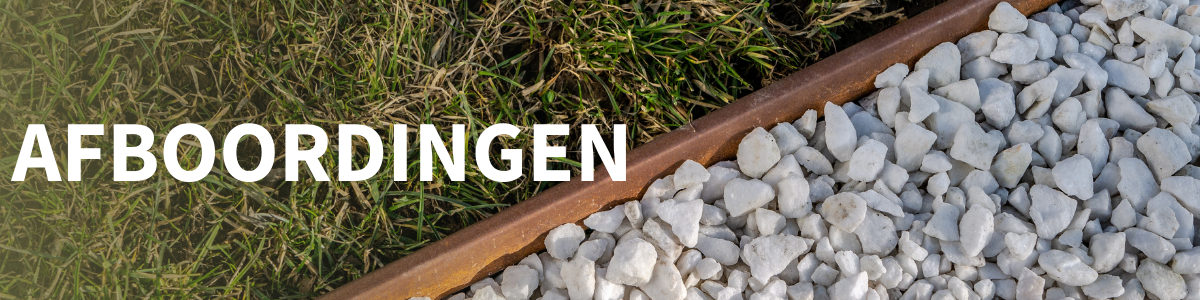 Afboording scheiden gras en grind