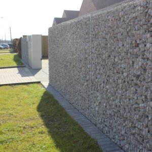 Gevulde steenkorf met Grafrado keien